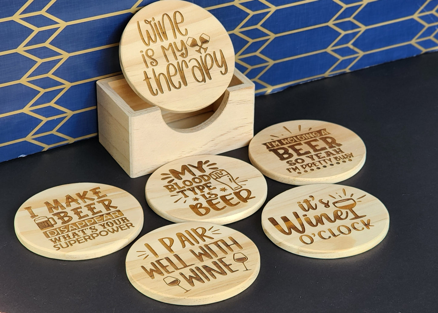 Coasters with Holder