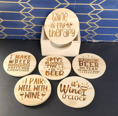 Coasters with Holder