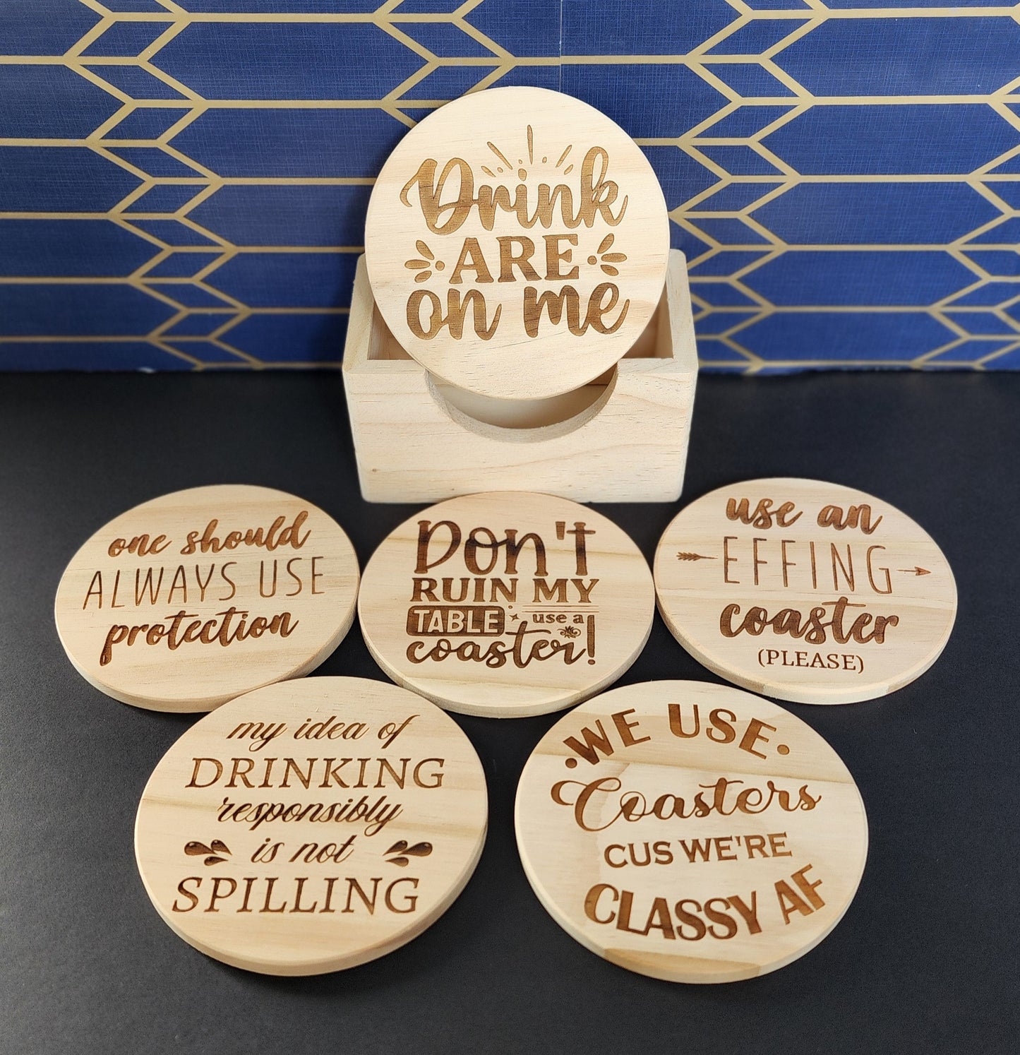 Coasters with Holder