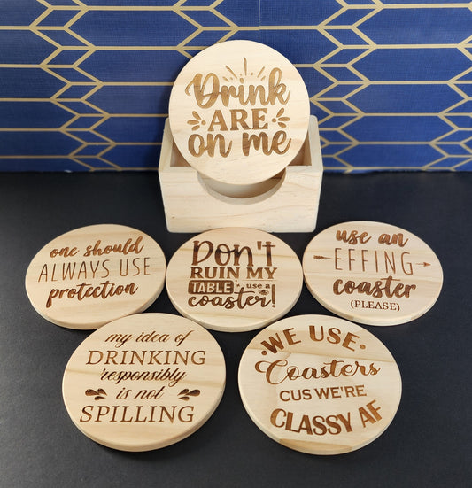 Coasters with Holder