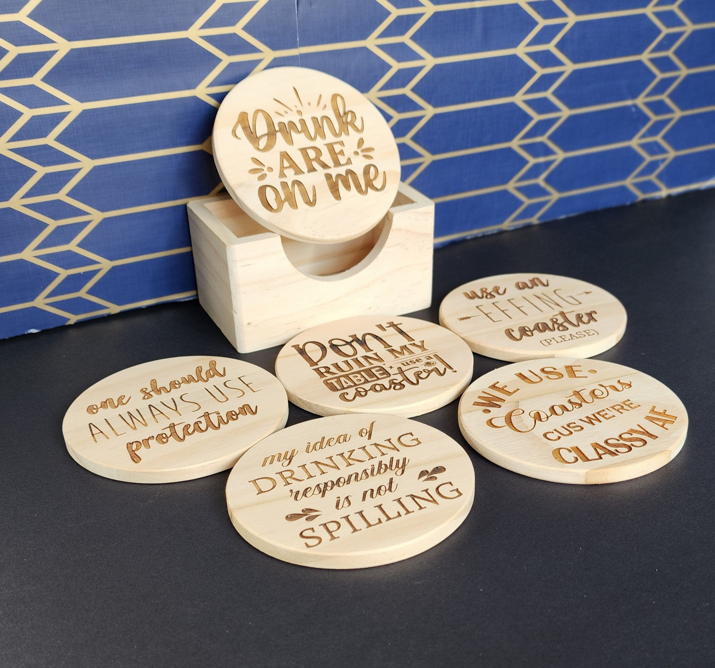 Coasters with Holder